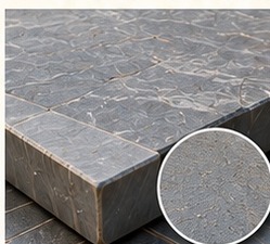Sawn machine-cut stone finish