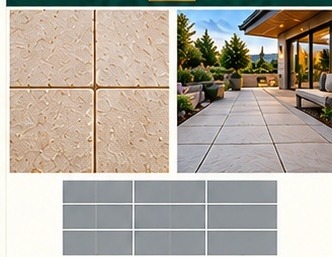 Stack bond stone pattern examples and layout diagram