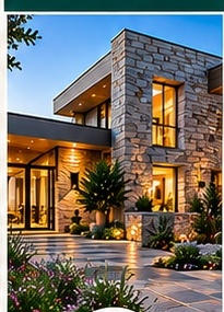 Stone-clad residential building