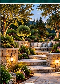 Natural stone landscape and patio project
